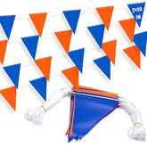 105ft Pennant Banner 45 Fluorescent Orange Blue Safety Flags 7x10 Inch Warning