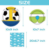 Cartoon Story Birthday Party Supplies - 40Pcs Story Theme Plates And Napkins Blue Sky White Clouds Cow Disposable Paper Plate For Girls Boys Birthday Decorations For 10 Guests