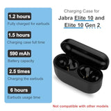 Charging Case Replacement Compatible With Jabra Elite10 And Jabra Elite 10 Gen 2 (Black)