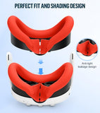 Silicone Cover Set Compatible With Meta Oculus/Quest 3, Vr Accessories Protective Cover Includes Controller Grips, Front Shell Headset Cover And Face Cover, Not Fit Quest 3S(Red)