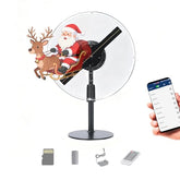 3Dhologramfan With Protective Cover, Wifi App Control, Remote Bluetooth, Bright Led, 700 Video Library For Trade Shows, Exhibitions, Retail And Events(9.06 Inch +App+Wifi+Remote+Bluetooth+Cover)