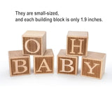 Oh Baby Sign Little Blocks (Wooden/Small1.8") For Baby Shower Party Ta