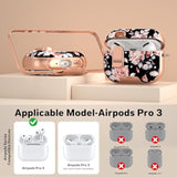 Apple AirPods Pro 3 Case with Safety Lock and Foldable Phone Stand, Compatible with 2025 Models
