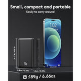 2025 For Iphone Magsafe Battery Pack, Ultra Slim Magnetic Power Bank Fast Charging, Wireless Portable Charger 10000Mah, 20W Powerbank Compatible With Iphone 16/15/14/13/12 Series, Metallic Black