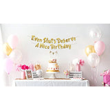 Funny Girls Gold Birthday Glitter Banner Happy Birthday 21St–30Th Adult Decor