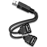 Usb Splitter 1 In 2 Out For Laptop,Male To Dual Usb Female Jack Y Splitter Hub