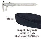 Heavy Cotton Webbing 1 Inch - Straps For Arts And Crafts - (Black, 10