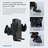 Adhesive Truck & Car Phone Holder, Secure Grip, Easy Install for All Phones