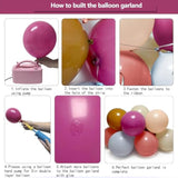 Dusty Pink Brown Balloon Arch Kit: Boho Baby Shower Decor