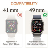2 Pack Hard Pc Case For Apple Watch Ultra 3 (2025)/ Ultra 2 / Ultra Screen Protector 49Mm, With 9H Tempered Glass, Full Protective Cover For Iwatch Ultra 49Mm, Clear