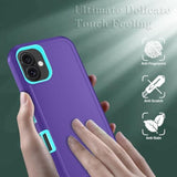 Phone Case For Iphone 16 Case With Hd Screen Protector, Heavy Duty Shockproof & Dustproof & Dropproof 3-Layer Cover Phone Case For Iphone 16 (6.1'')(Purplesskyblue)