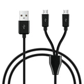 Micro Usb Splitter Cable,2 In 1 Usb 2.0 A Male To Dual Micro Usb Male Charging