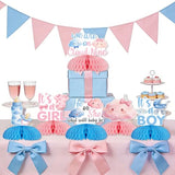 8 Pcs Cloud Theme Gender Reveal Honeycomb Centerpieces
