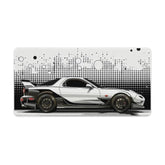 Jdm Sport Car Gaming Mouse Pad Black And White R34 Large Mousepad Minimalist Art Cool Car Desk Mat Desk Pad For Keyboard And Mouse Mat Non-Slip Base 23.6 X 11.8 Inch