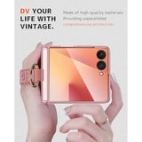 Finger Strap For Samsung Galaxy Z Flip 7 Case With Ring & Screen Protector,Full Body Shock-Absorption Protective Cover Galaxy Flip 7 5G Case Grip For Samsung Z Flip 7 Phone Cover Women Men Green