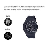 for Casio GA-2100 Screen Protector, 9H Hardness Tempered Glass Screen Protector for Casio GA-2100 with Anti-Fingerprint Bubble-Free Crystal Clear (2