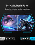 Portable 2K 144Hz Monitor, 16" 2560X1600 Qhd Gaming Hdr Freesync, Ultra Slim Travel Screen W/Kickstand & Speaker For Laptop Switch Xbox Ps5/4