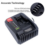 PCC692L Rapid Charger for Porter-Cable & Black & Decker 20V Lithium Batteries