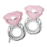2Pcs Ring Foil Balloons – Large Inflatable Engagement and Wedding Party Decorations, Anniversary Celebration Supplies