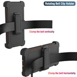 Case For Galaxy Note 20 With Clip, Heavy-Duty Tough Rugged Shockproof Drop Protective Cover Cases For Samsung Galaxy Note 20, Black+Orange