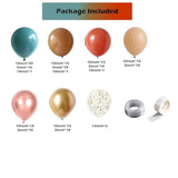 Dusty Blue Balloon Arch Kit: Coffee, Gold Confetti Balloons - Fall Party Decor