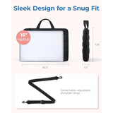 BAGSMART 15-16 inch Laptop Sleeve Bag with Strap, Puffy Padded Laptop Case with Pocket, Portable MacBook Air/Pro 15 inch Case for Women, Repellent Protective Sleeve Compatible with Dell, HP, Black