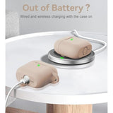 Case Cover For Apple Airpods 4 - Airpods 4 Cases 2024 Cover Women Silicone Ipods 4 Earbuds Wireless Accessorie Charging Cases Girl Bling Keychain For Airpod Ipods 4Th Generation - Milk Tea