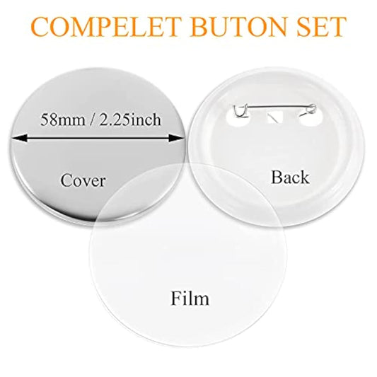 2.25 Inch Blank Button Badge Maker Pin Parts Metal Large Shells Plasti