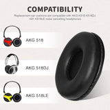Replacement Ear Pads For Sony Mdr-Pq2, Mdr-Nc6, Akg K518, K518Dj, K518Le, K81 – Protein Leather Earpads Repair Cushions Compatible With Over-Ear Headphones