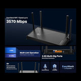 Dual-Band Be3600 Wi-Fi 7 Router Archer Be230 | 4-Stream | 2×2.5G + 3×1G Ports, Usb 3.0, 2.0 Ghz Quad Core, 4 Antennas | Vpn, Easymesh, Homeshield, Mlo, Private Iot | Free Expert Support