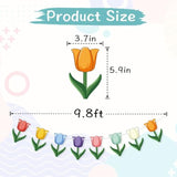 Tulip Banner Spring Party Decorations Spring Floral Bunting Garland Tulips Birthday Decorations Spring Summer Home Farmhouse Decor Photo Backdrop