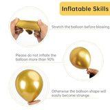 Metallic Gold Balloon Garland Kit: 129-Piece Party Decoration