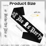 7 Pcs Bride Or Die Bachelorette Party Decorations, White Bride Or Die Sash And Black Till Death Do Us Sashes For Hen Party Bridal Shower Wedding Engagement Halloween Bachelorette Supplies