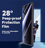 2 Pack for Galaxy S24 Ultra Privacy Glass Screen Protector 6.8 inch, 28° Anti-spy Tempered Glass Film, Auto Dust-Elimination Installation,