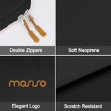 MOSISO 13.3 inch Laptop Case, 13-13.3 inch Laptop Sleeve Compatible with MacBook Air 13 13.6/Pro 13/Pro 14,HP Dell ASUS Lenovo Notebook, Portable Neoprene Carrying Computer Bag with Bevel Pocket,Black