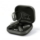 Open Ear Headphones, Wireless Headphones With Smart Digital Display & Mic, Open Ear Earbuds 35H Playtime, Sweat Resistant & Waterproof, Secure Comfortable Fit - Running, Sport, Driving, Daily (Black)