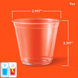 Hefty Party Perfect Clear Plastic Cups, Small Clear Cups for Parties, Wedding Receptions, Birthday Parties, Office Gatherings, and More, Recyclable, 9 Ounce, 40 Count