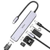 Usb C Hub - 7 In 1 Usb C Adapter With 4K/60Hz Hdmi - 2 Usb 3.0 Ports, Sd/Tf Ca