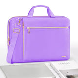 Laptop Case Bag Women Men Computer Sleeve Compatible With Macbook/Dell/Hp/Acer/Asus/Lg, Waterproof Shoulder Carrying Briefcase, Purple, 15.6-16 Inch