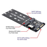 Xiwai SFF-8654 to U2 NGFF M-Key to Slimline SAS NVME PCIe SSD SATA Adapter for