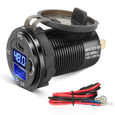 Club Car Charger 12V 24V 36V 48V 60V 30W Pd Qc 3.0 Dual Port Type C Charger Fast Charging High Voltage Usb Outlet For Club Car Boat Marine Bus Truck Golf Rv Motorcycle