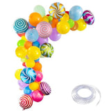 Sweet Candy Balloon Garland Arch Kit, 90Pcs 18Inch Lollipop Foil Ballo