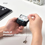 elago Pager Case Compatible with AirPods Pro 2nd Generation, Lanyard Included, Shock Resistant, Full Protection, for Men & Women (Black)