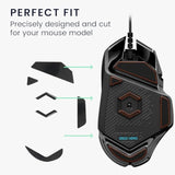 kwmobile Mouse Feet Replacement Compatible with Logitech G502 Wired (not for Wireless) Computer Mouse Skates Sticker - Black