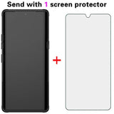 Phone Case For Lg Velvet 5G/Lgvelvet Verizon G5 Uw T-Mobile 2020 With Tempered Glass Screen Protector Cover And Stand Kickstand Hard Rugged Hybrid Cell Accessories Lm G900Um 4G Tmobile Cases Men Black