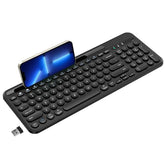 Wireless Keyboard, Dual Mode (Bt+2.4G) Wireless Keyboard, Silent Computer Keyboard For Windows Pc Laptop Ipad Smartphone Tablet Android Mac