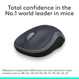 M185 Wireless Mouse, 2.4Ghz With Usb Mini Receiver, 12-Month Battery Life, 1000 Dpi Optical Tracking, Ambidextrous Pc/Mac/Laptop - Swift Grey