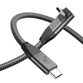 240W Usb C To Usb C Cable, Right Angle Usb C 3.2 Gen 2 Cable 20Gbps Usb Type C