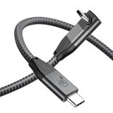 240W Usb C To Usb C Cable, Right Angle Usb C 3.2 Gen 2 Cable 20Gbps Usb Type C