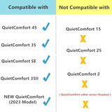 Headband Pads Replacement Compatible With Bose Qc45 / Qc35Ii / Qc35 / Qc Se/New Quiet Comfort Wireless (Do Not Fit Qc15 / Qc25 / Qc2 / Nc700) Headphone Head Band Pillow Cushion